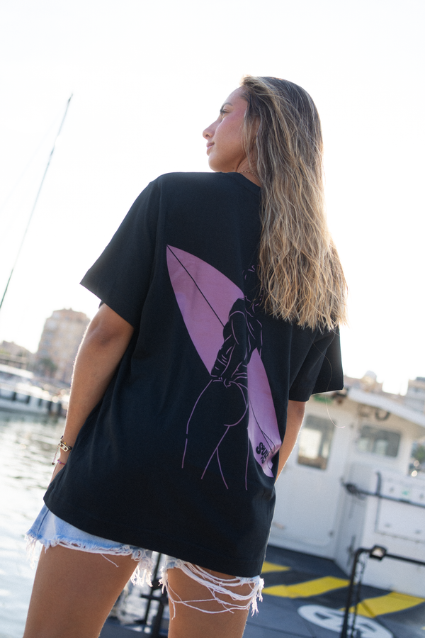 TEE BLACK SURFGIRL